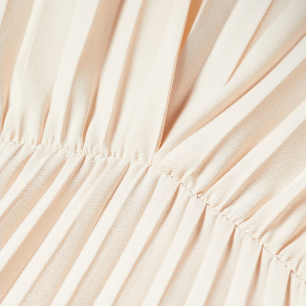 Mango Cream Pleated Maxi Dress - Picture 6 of 6